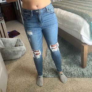 Judy Blue Skinny Hi Rise Shark Bite Jeans 1/25